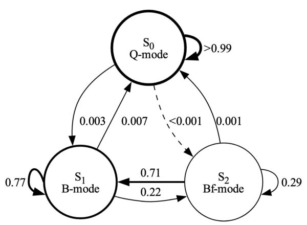 Markov state diagram.