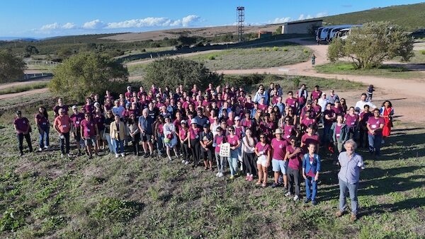 Group photo from a drone.